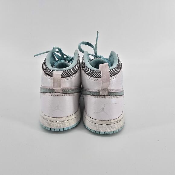 Nike Air Jordan 1 Retro 705324-106 High Top Pearl White Blue Toddler Unisex 10T - Picture 4 of 7